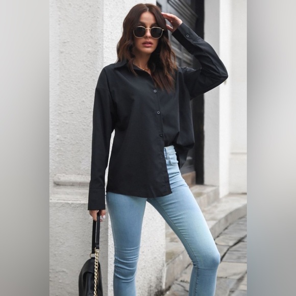 Dropped Shoulder Longline Shirt - Picture 7 of 8